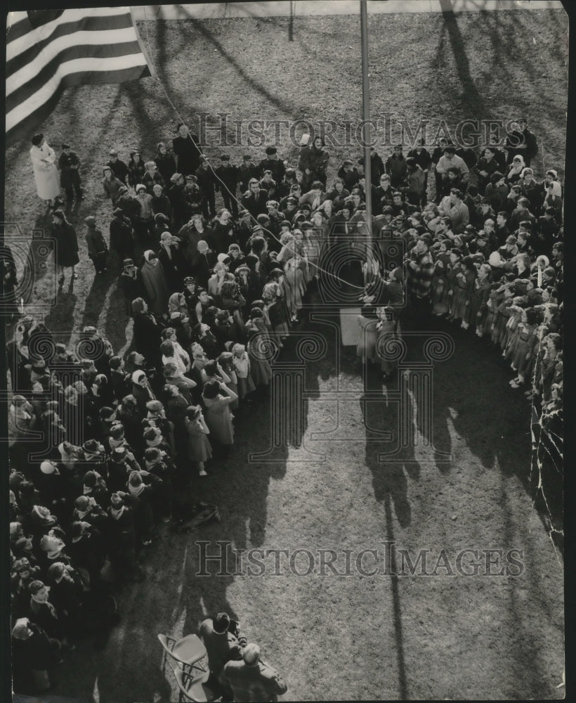 1953 Press Photo Pearl Harbor Day at Lake Bluff School, Shorewood - mjb97473- Historic Images