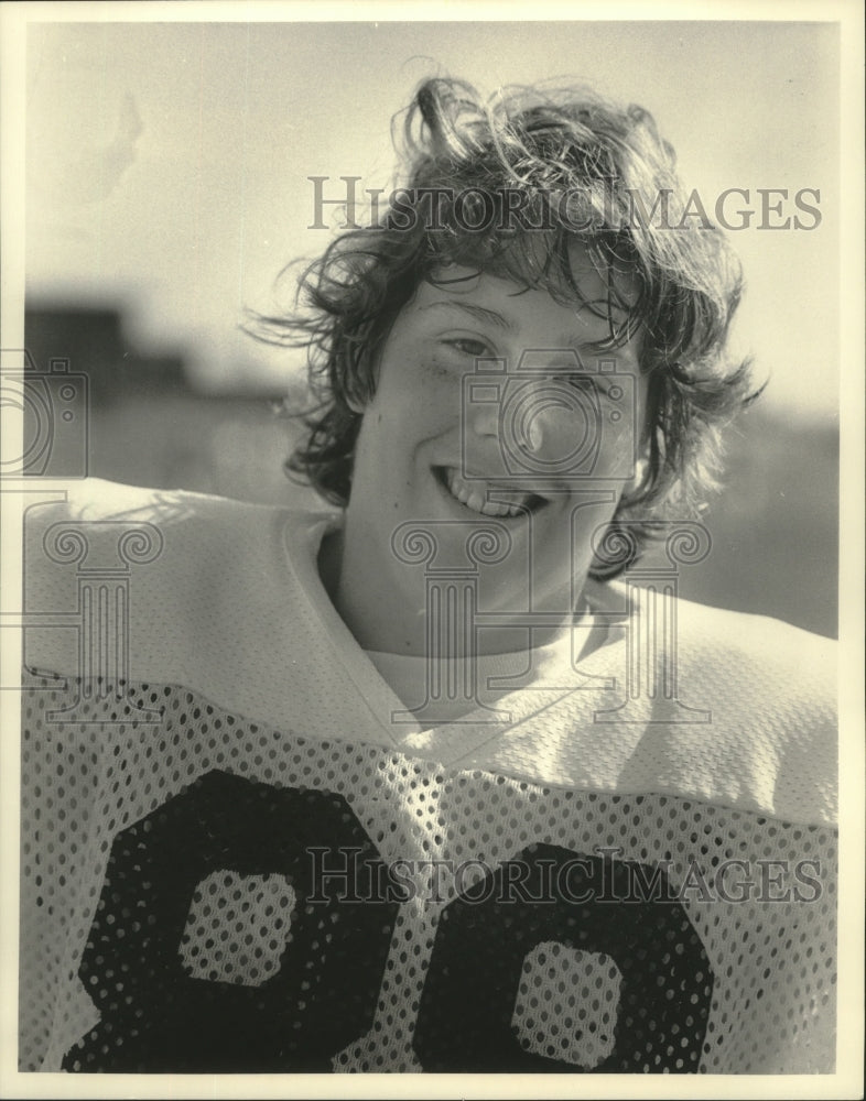 1983 Press Photo Sue Schaefgeoa, Homestead High School Football - mjb97512- Historic Images