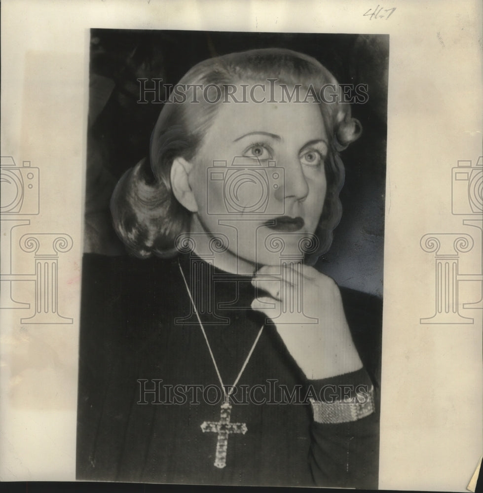 1949 Press Photo Duke of Segovia, Don Jaime&#39;s wife, former Carlotta Tiedeman- Historic Images