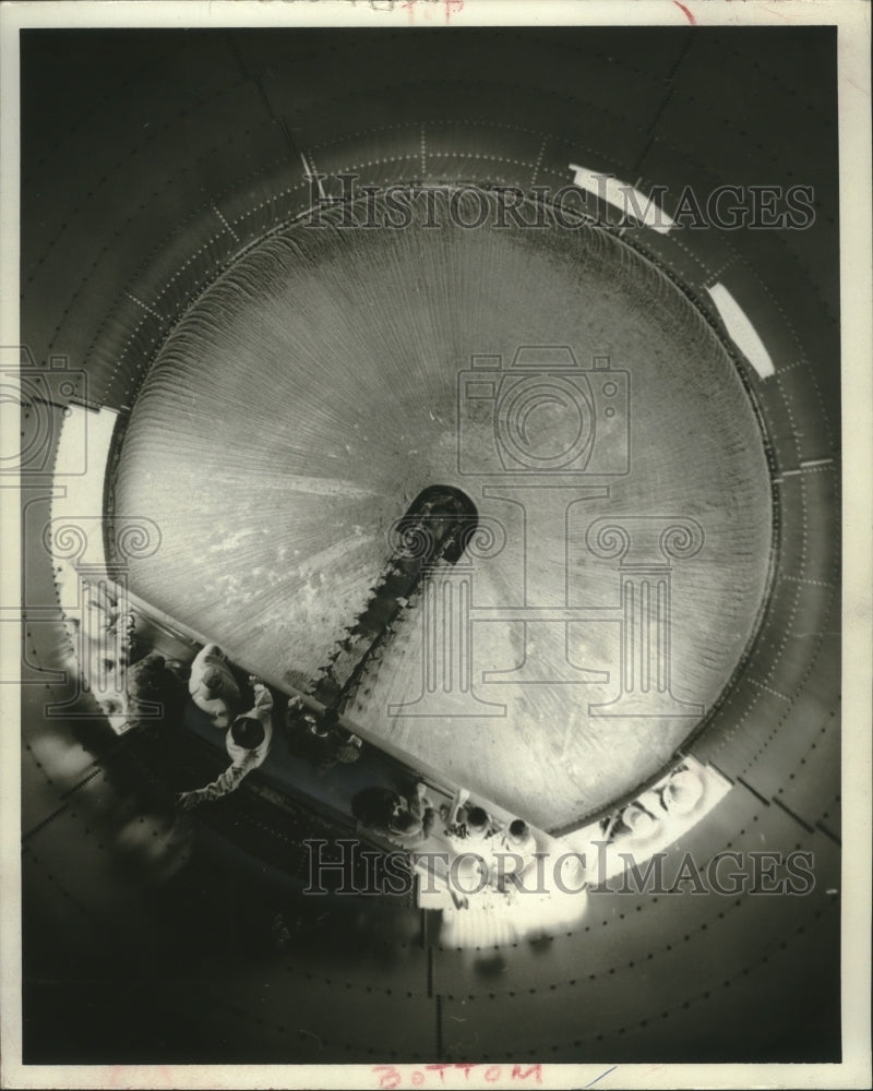 1966 Press Photo 65 foot high A. O. Smith Harvestore at National Farm Progress - Historic Images