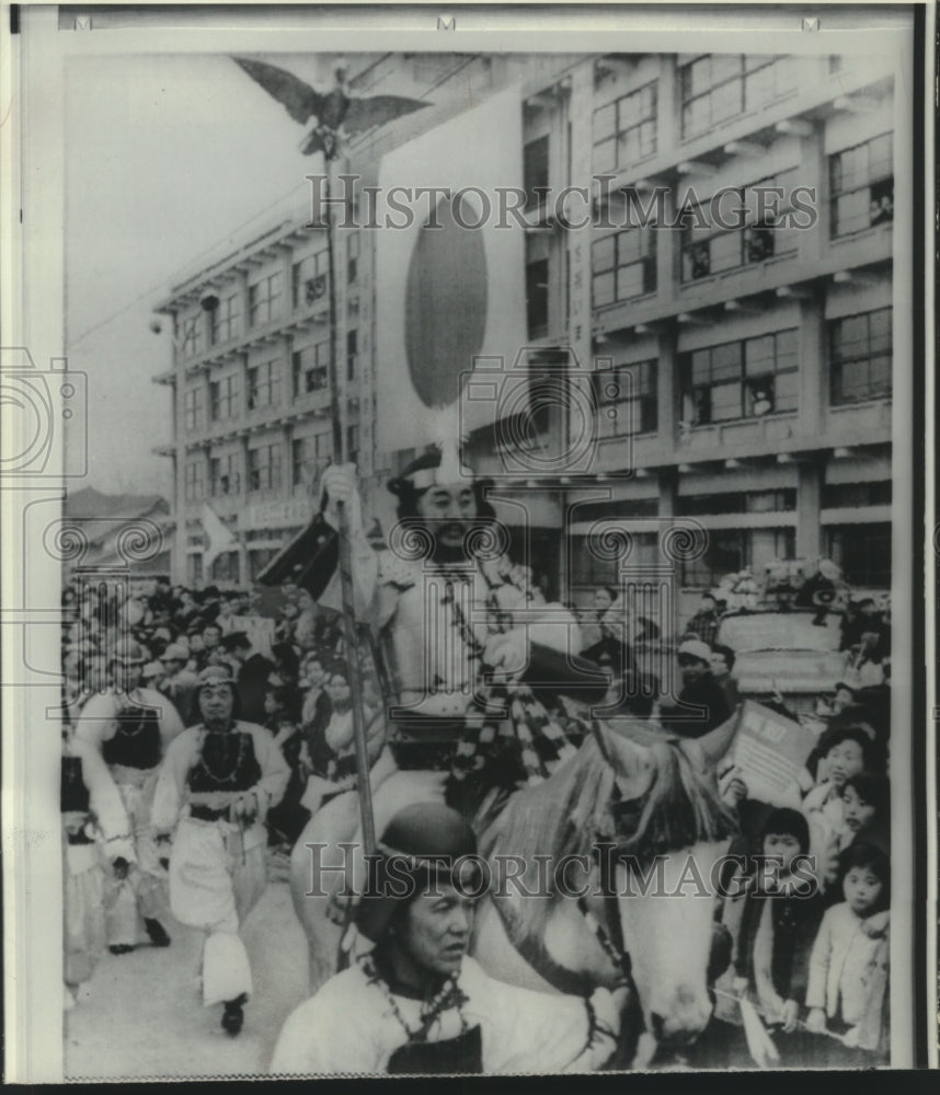 1967 Press Photo Japanese Mayor Saburo Yoshikawa leads Memorial day parade- Historic Images