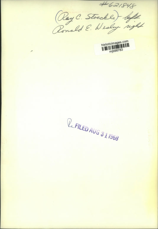 1968 Press Photo Ray C, Stoeckle (left) and Ronald E. Wesley (right) - mjb98783