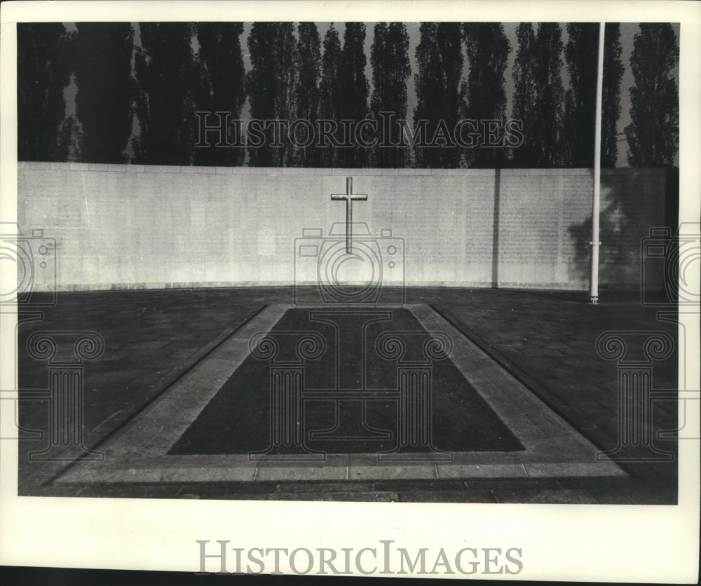 1966 Press Photo Arbor Hill Military Cemetery Marker For Irish Revolutionaries- Historic Images