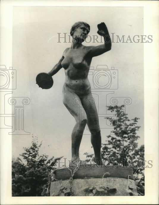 1941 Press Photo The "Discus Thrower" statue in Russia - mjb99410- Historic Images