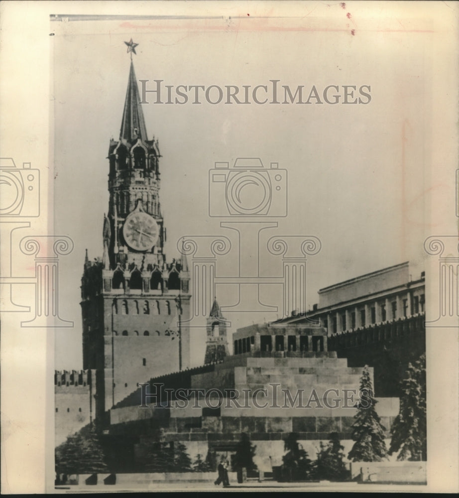 1961 Press Photo The Lenin-Stalin tomb in Moscow&#39;s Red square, Russia- Historic Images