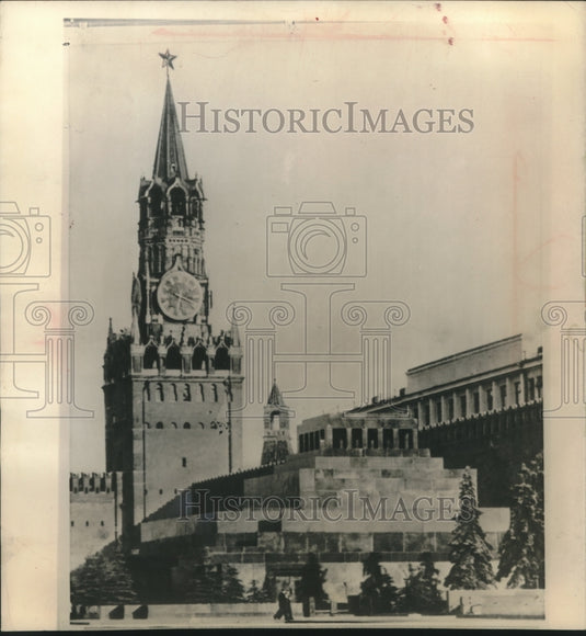 1961 Press Photo The Lenin-Stalin tomb in Moscow's Red square, Russia- Historic Images