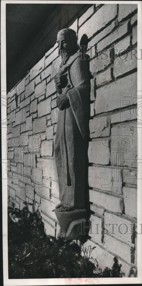 1960 Press Photo A Statue of St. Mark, to be blessed at St. Mark's Episcopal- Historic Images