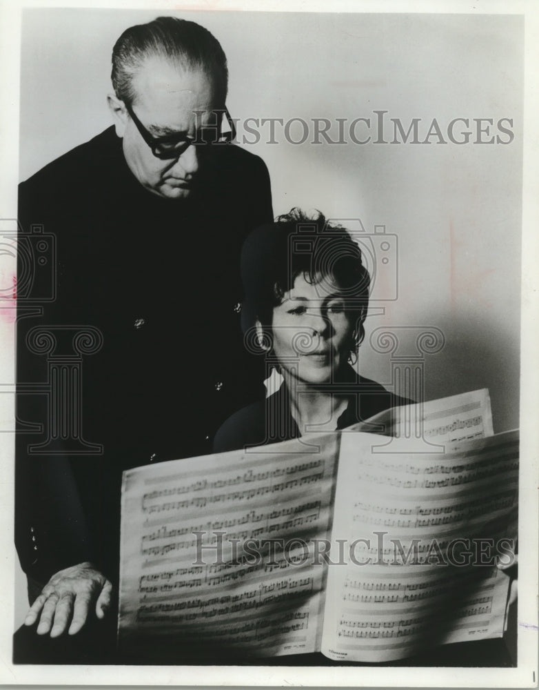 1973 Press Photo Composer Alberto Ginastera and Pianist Hilde Somer- Historic Images