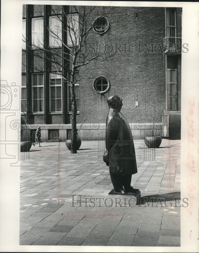 1971 Press Photo A statue many Dutch call &#39;Mr. Rotterdam&#39;. Holland-Memorial- Historic Images