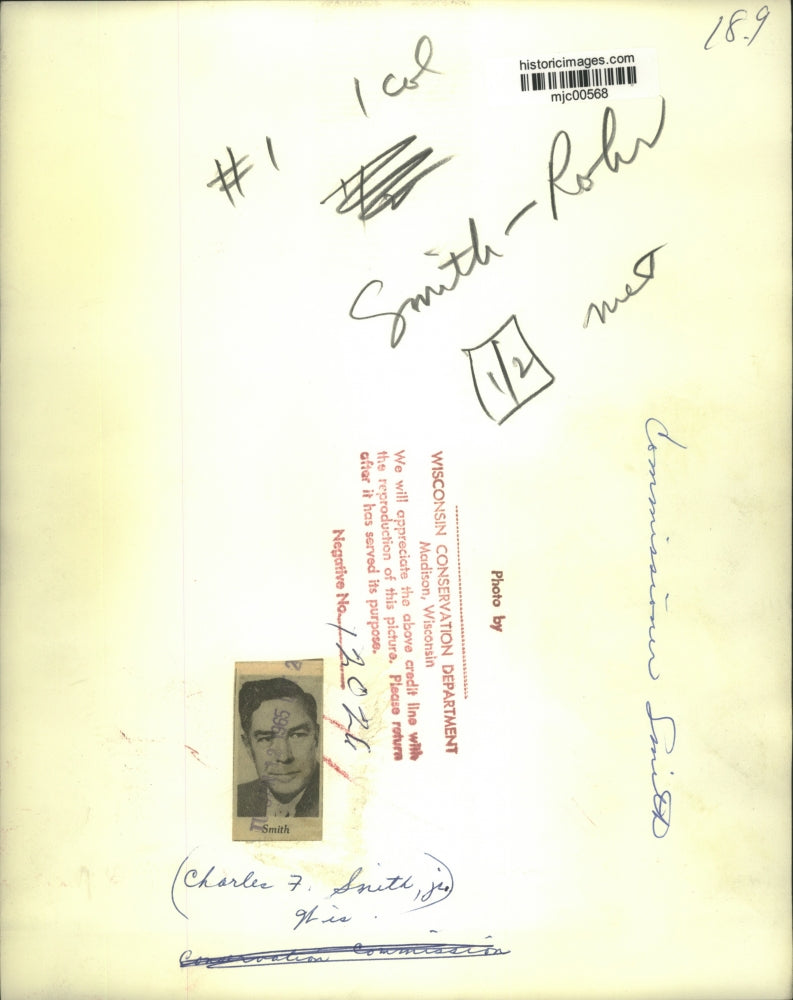 1965 Press Photo Commissioner Charles F. Smith, jr., Wisconsin - mjc00568