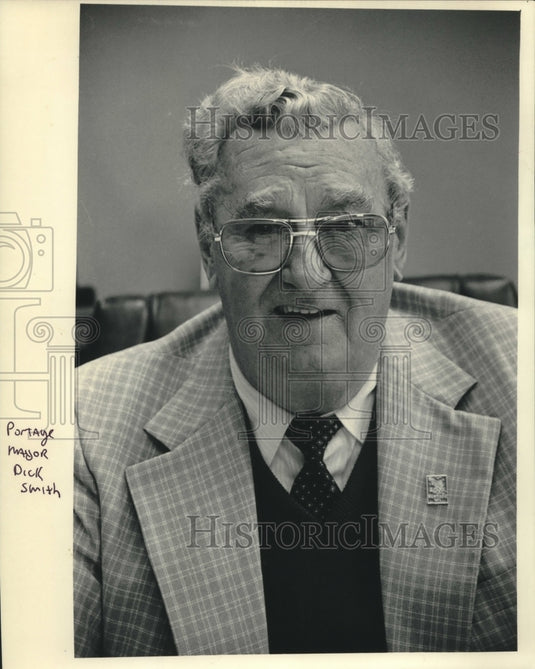 1966 Press Photo Dick Smith, Mayor of Portage, Wisconsin- Historic Images