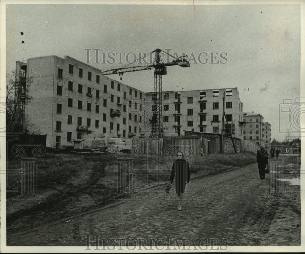 1958 Press Photo Housing construction in Kharkov, Russia - mjc01688- Historic Images