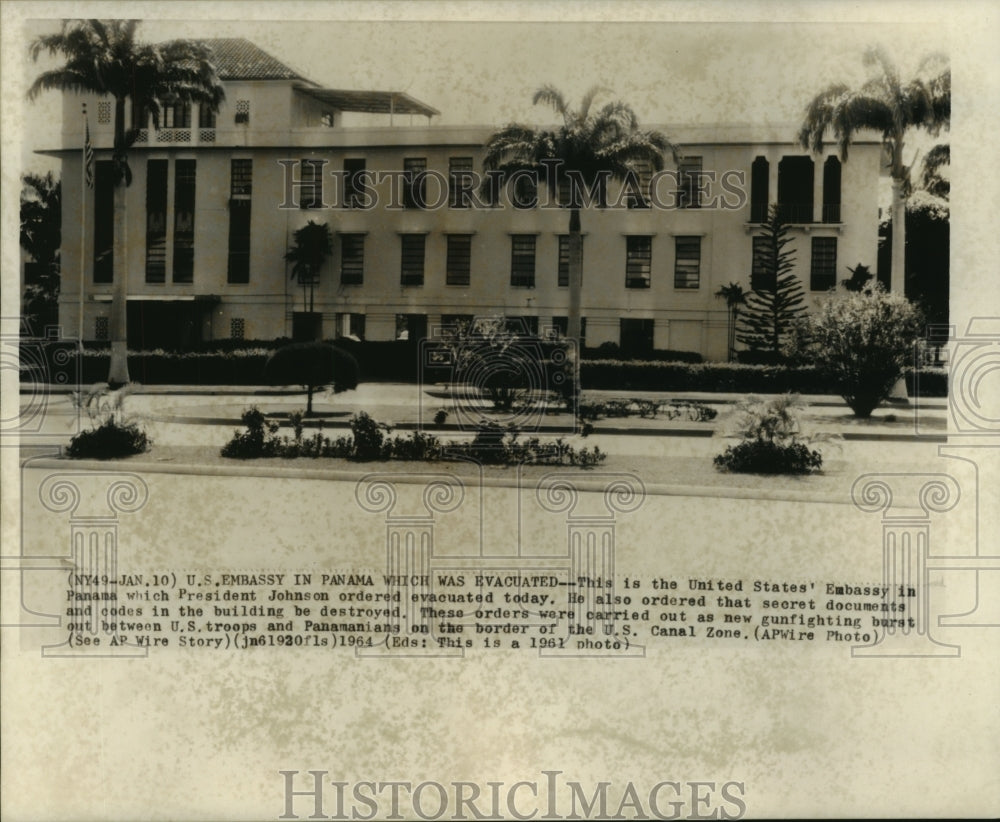 1961 Press Photo The United States&#39; Embassy in Panama - mjc01820
