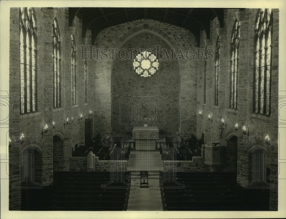 1927 Press Photo Saint John&#39;s Military Academy&#39;s Chapel Interior - mjc01970- Historic Images