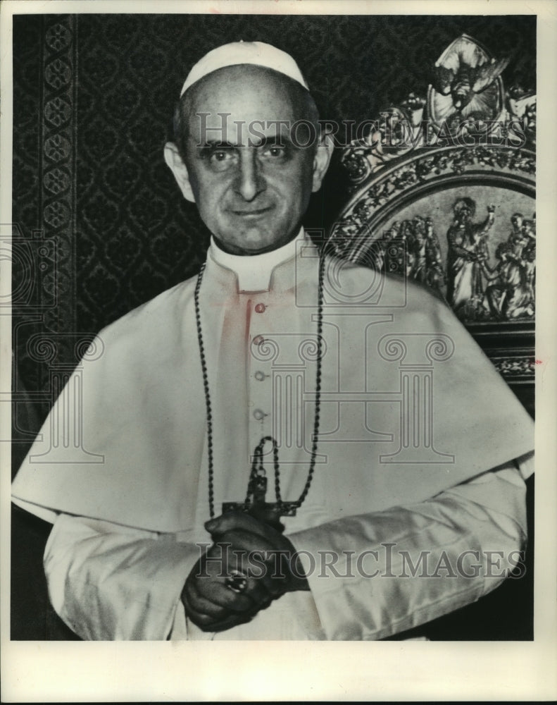 1963 Press Photo Pope Paul VI portrait. The Vatican- Historic Images