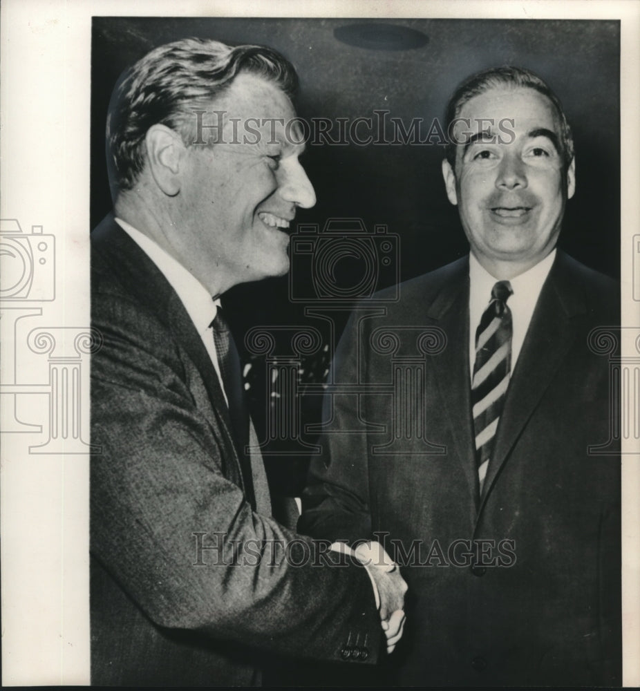 1964 Press Photo Govs. Nelson A. Rockefeller of NY and William W. Scranton of PA- Historic Images