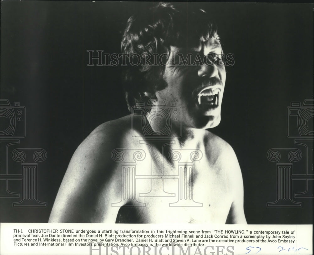 1981 Press Photo Actor Christopher Stone stars in &quot;The Howling&quot; - mjc04102- Historic Images
