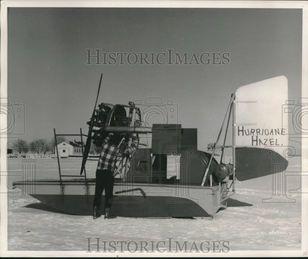 1956 Press Photo Sled Hurricane Hazel - mjc04764