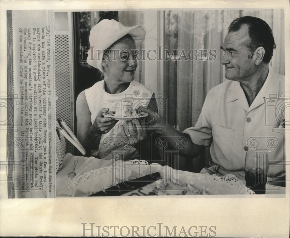 1966 Press Photo Georgia Skelton, was accidentally shot in hotel room, Las Vegas