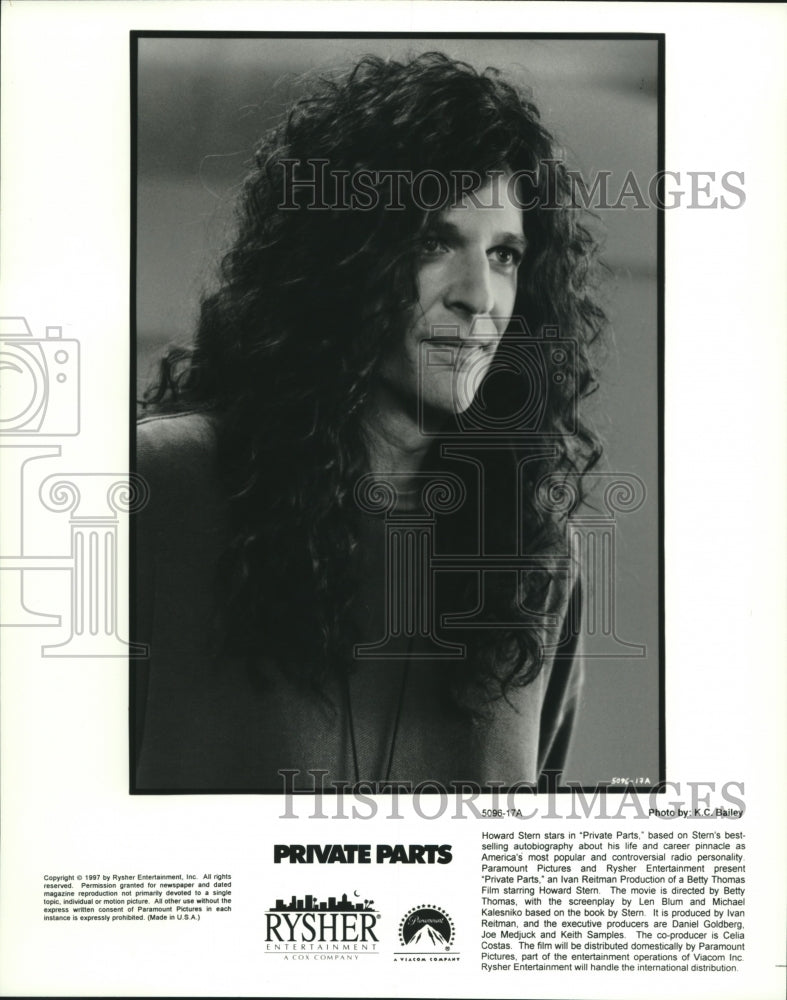 1997 Press Photo Howard Stern stars in &quot;Private Parts&quot; based on his life- Historic Images