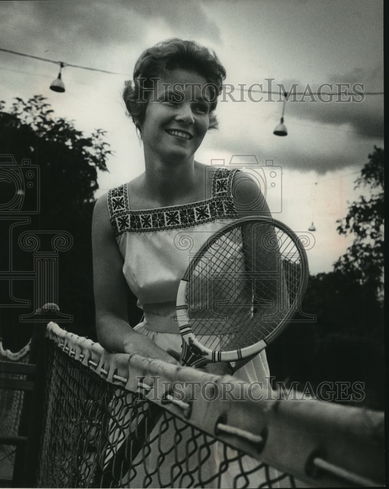 1963 Press Photo Miss Susan Sterrett, 1962 Illinois state, women&#39;s tennis champ- Historic Images