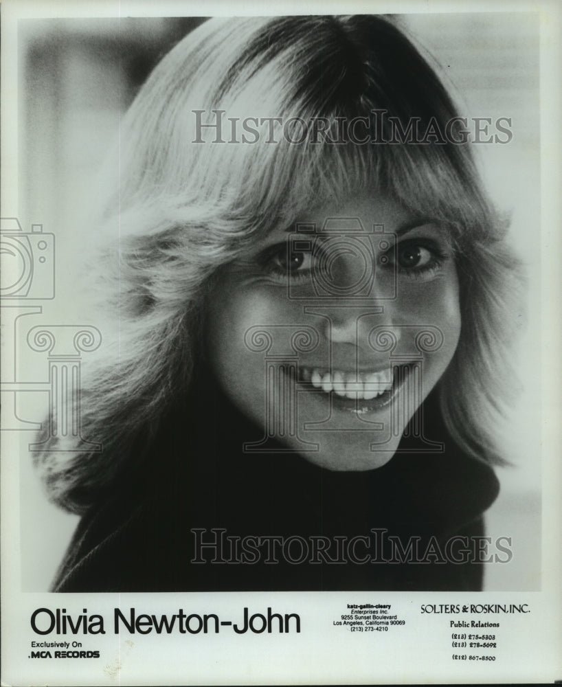 Press Photo Musician Olivia Newton-John - mjc06281- Historic Images