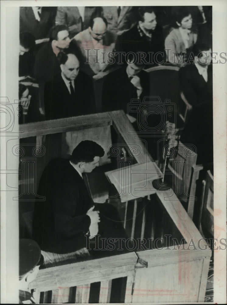 1969 Press Photo Francis G. Powers sits in prisoner's dock, Russian court room