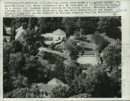 1961 Press Photo Property Purchased by Teamsters Union Near Michigan City- Historic Images