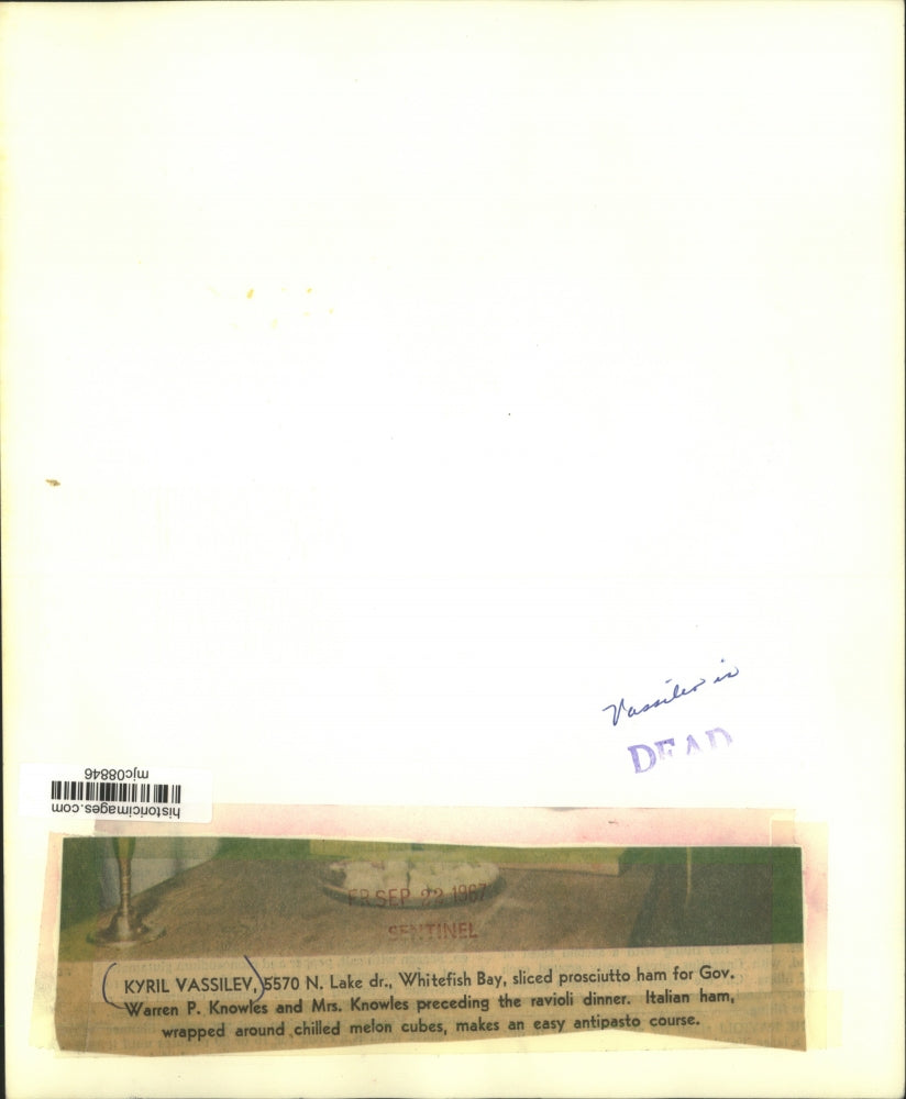 1967 Press Photo Kyril Vessilv and Gorvernor and Mrs. Warren Knowles - mjc08846