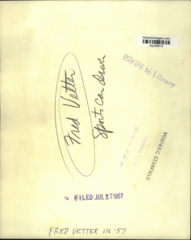 1957 Press Photo Fred Vetter - mjc09613