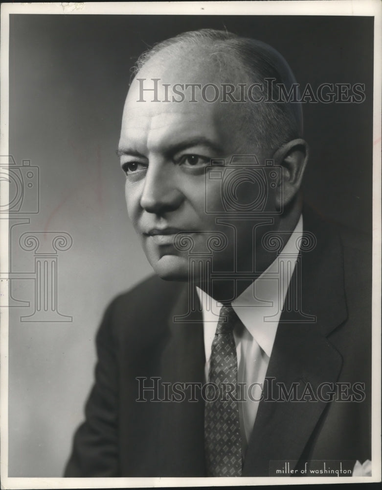 1956 Press Photo Harold E. Stassen - mjc09812