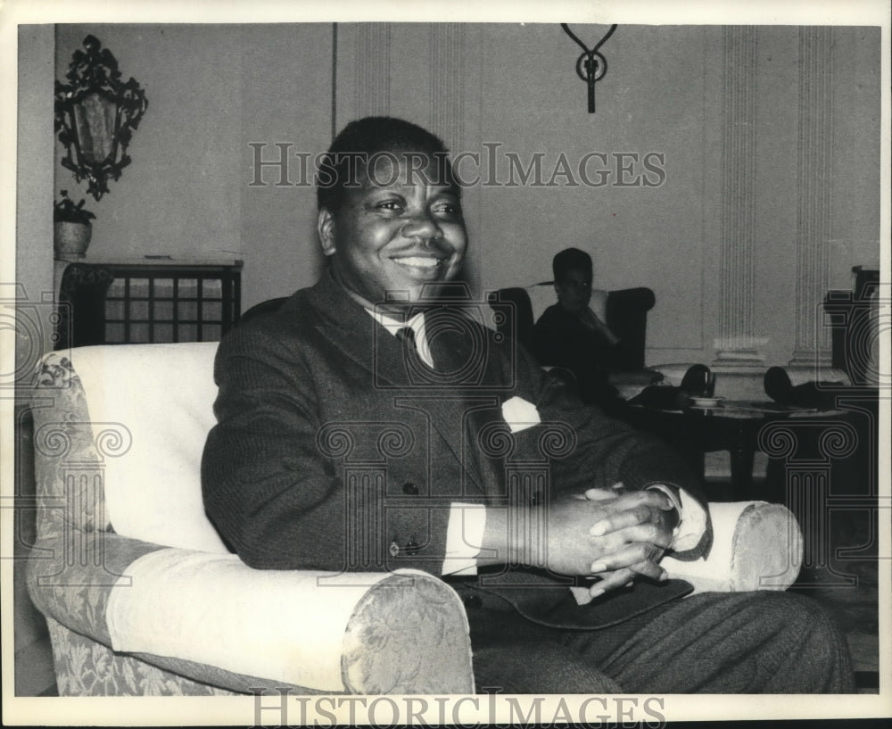 1967 Press Photo Moise Tshombe living in exile at Hotel Philippe, Spain- Historic Images