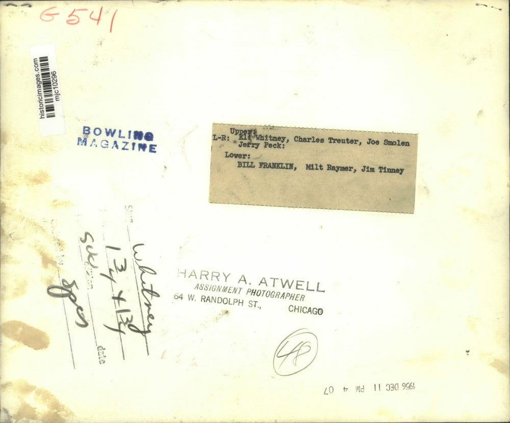 1956 Press Photo Group of bowlers - mjc10296