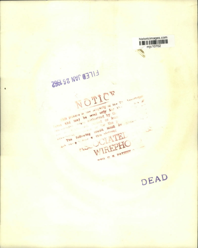 1962 Press Photo President Moise Tshombe of Katanga province with his portrait