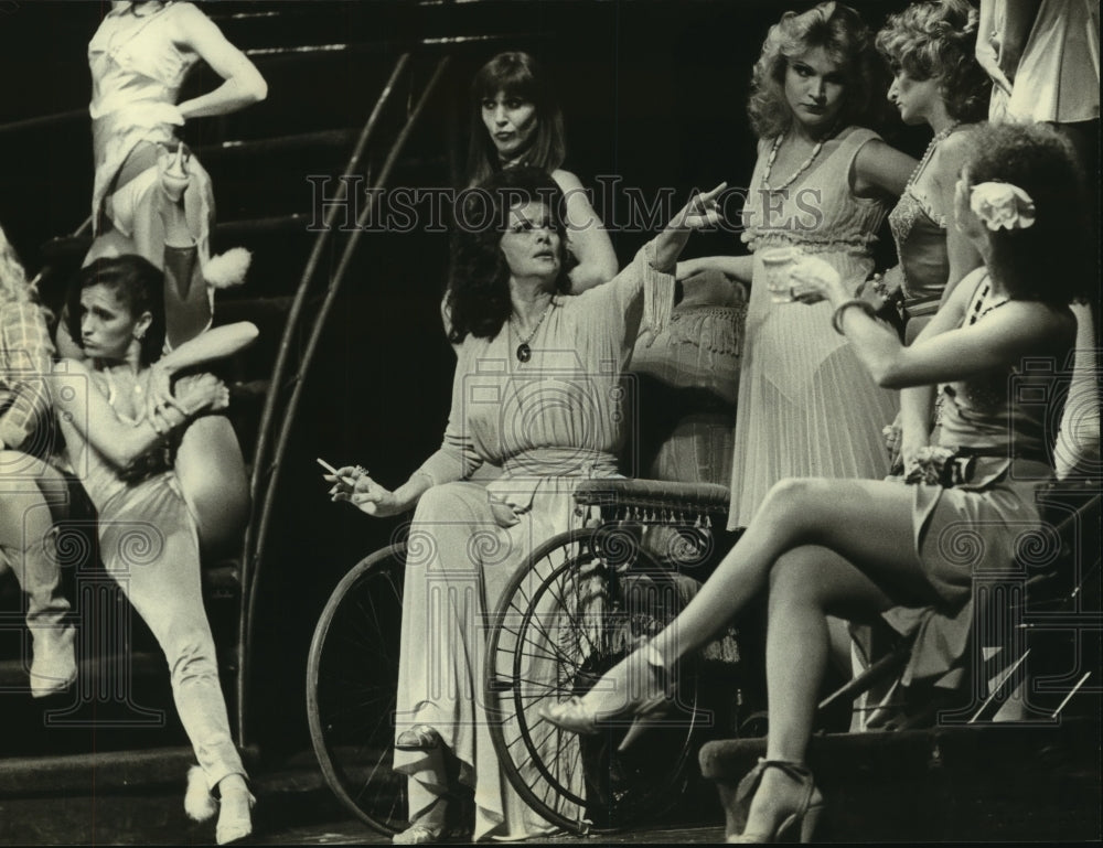 1991 Press Photo June Terry and cast in &quot;Best Little Whorehouse in Texas, at PAC- Historic Images