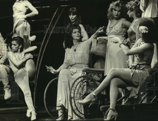 1991 Press Photo June Terry and cast in "Best Little Whorehouse in Texas, at PAC- Historic Images