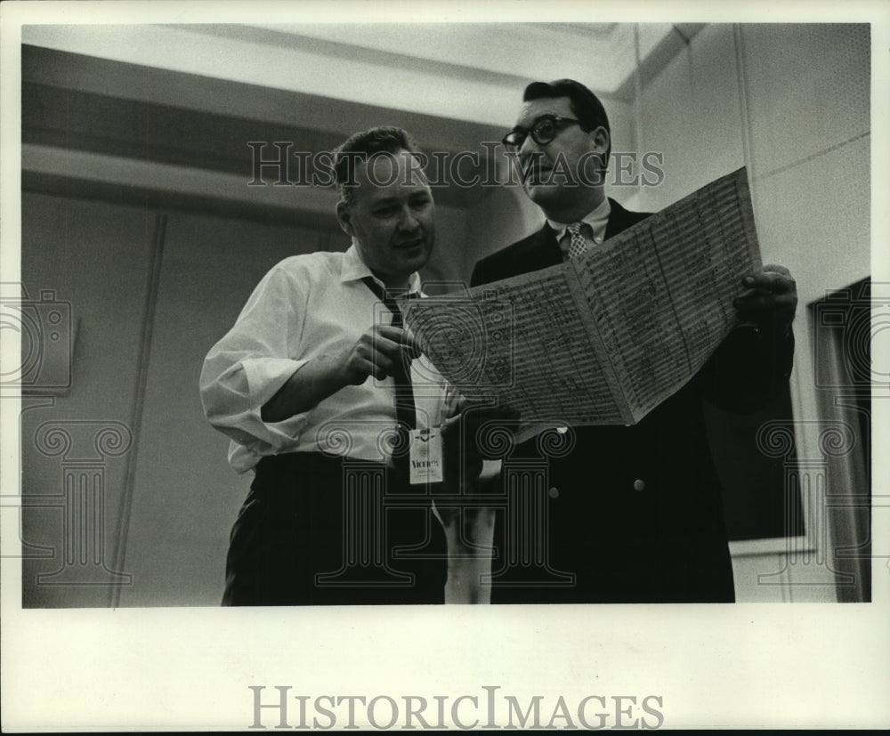 1971 Press Photo Composer Dave Kennedy and Bob Swanson, Rudy Swanson Productions- Historic Images