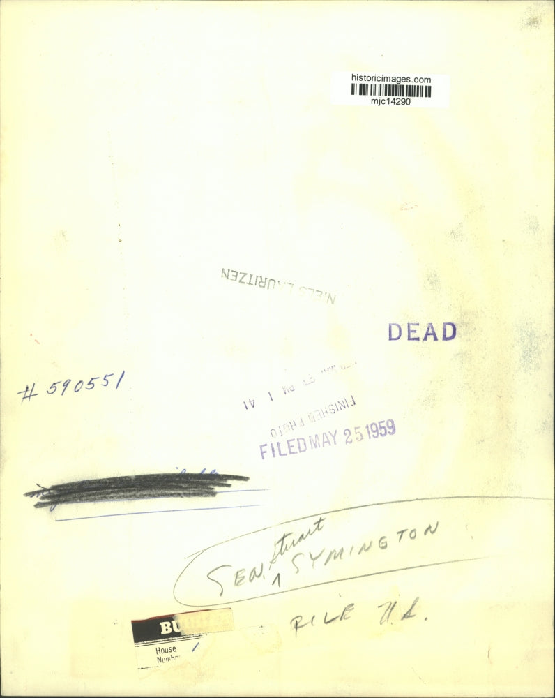 1959 Press Photo Senator Stuart Symington - mjc14290