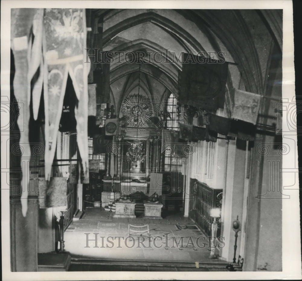 1950 Press Photo Altar of the Riddarholmskyrkan Church, Stockholm, Sweden