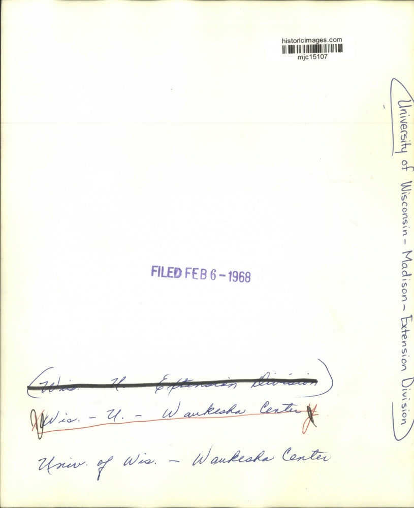 1968 Press Photo University of Wisconsin--Waukesha Center, extension - mjc15107