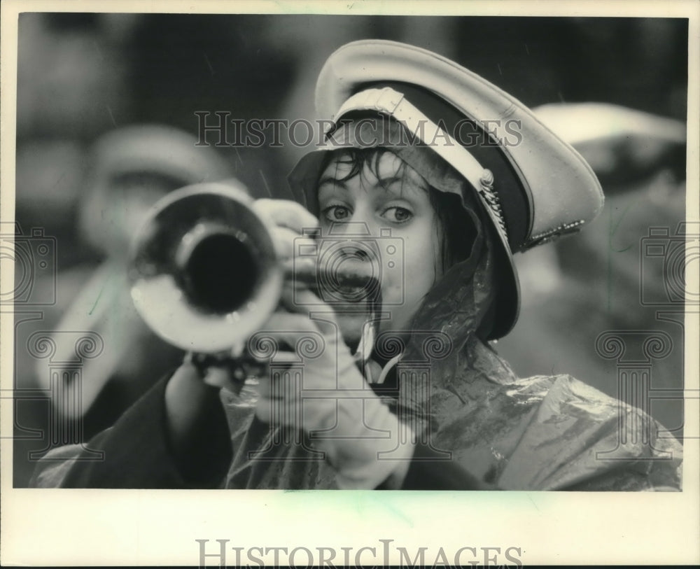 1984 Press Photo University of Wisconsin, Madison, Marching Band Member- Historic Images
