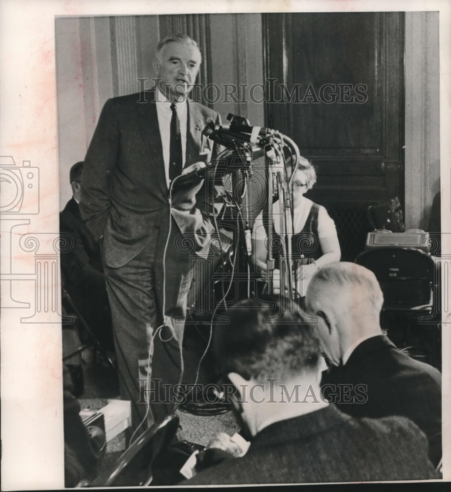 1960 Press Photo Senator Symington (Dem., Mo) at a News Conference in Washington- Historic Images