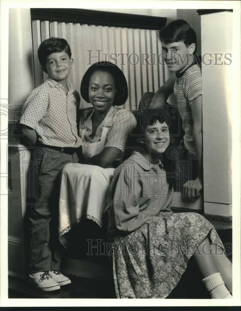 1992 Press Photo Aaron Bennett, Regina Taylor, Ashley Levitch and Jeremy London- Historic Images