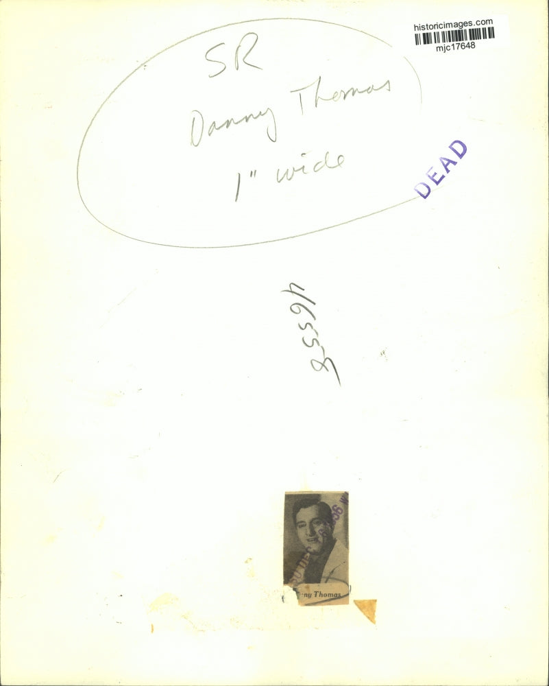 1956 Press Photo Danny Thomas - mjc17648