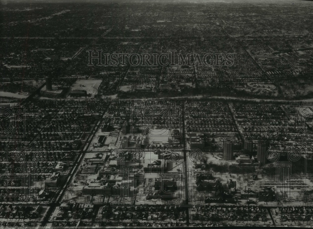 1970 Press Photo Aerial view of the University of Wisconsin in Milwaukee