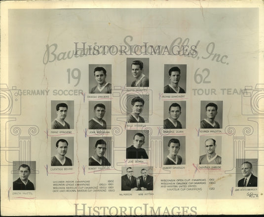 1962 Press Photo Milwaukee Barvarian Soccer Roster - mjc18468- Historic Images