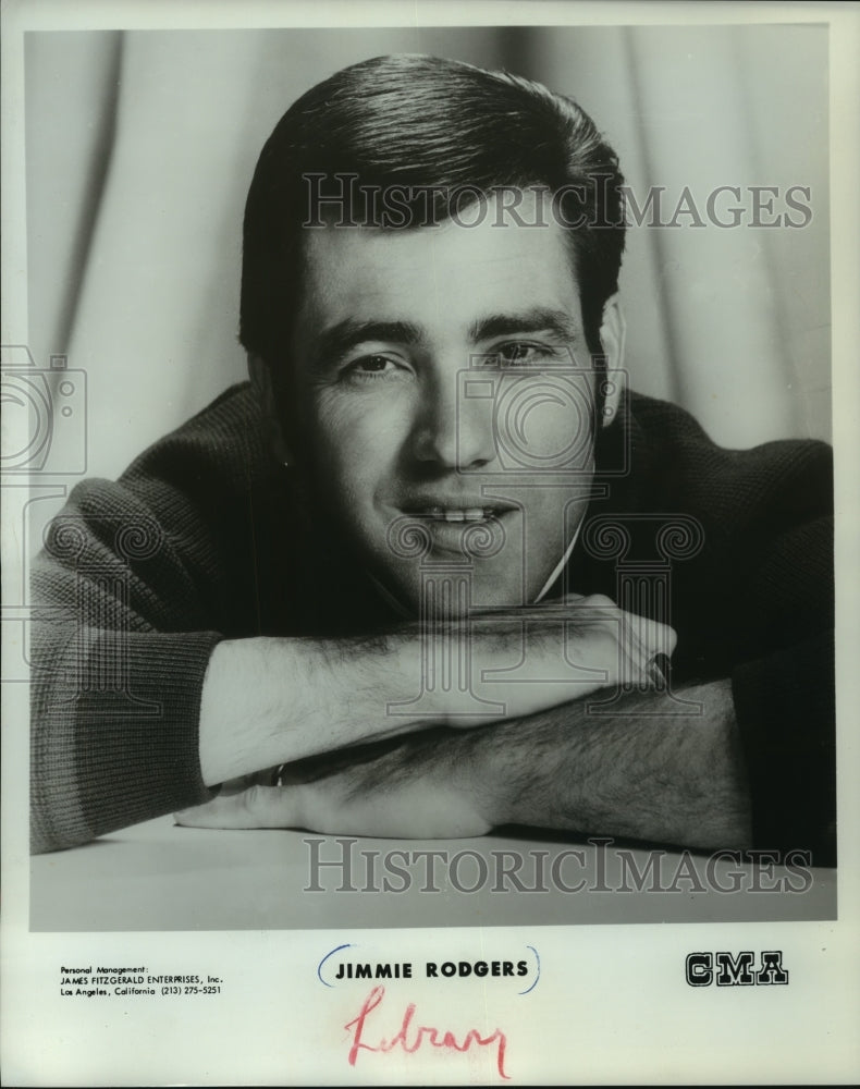 1970 Press Photo Jimmie Rodgers, American singer- Historic Images