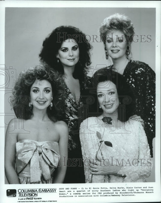 1987 Press Photo Cast of CBS series "Designing Women" - mjc19595- Historic Images