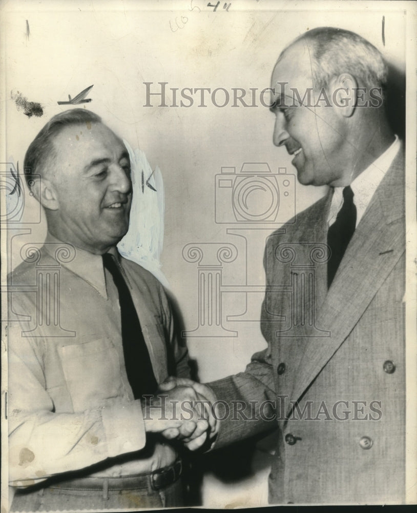 1948 Press Photo Frankie Frisch Smiles After Resigning Pittsburgh Pirates Post- Historic Images