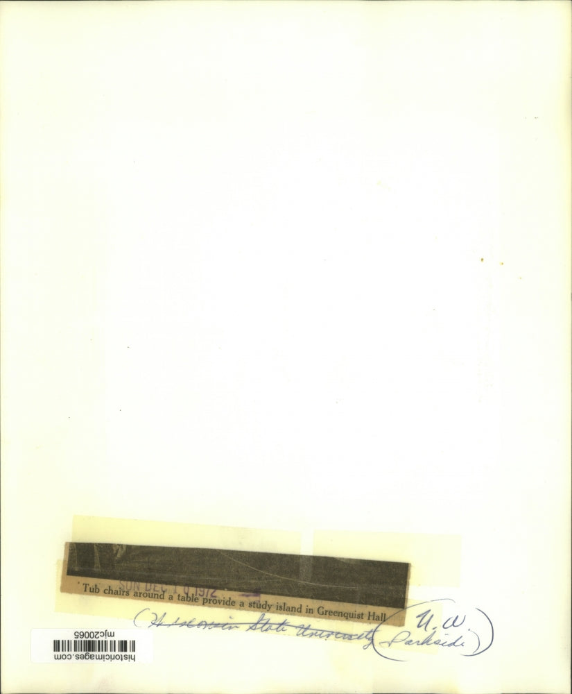 1972 Press Photo Students in Greenquist Hall, University of Wisconsin-Parkside